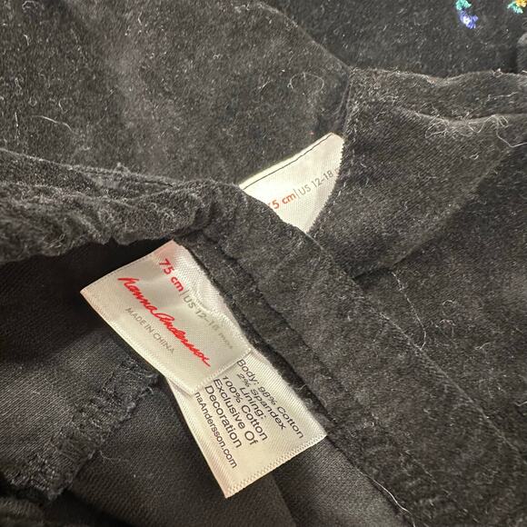 Hanna Andersson Black Sno Happy Velveteen Dress - Picture 8 of 8